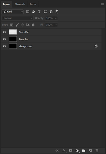 A screenshot of the current layer stack