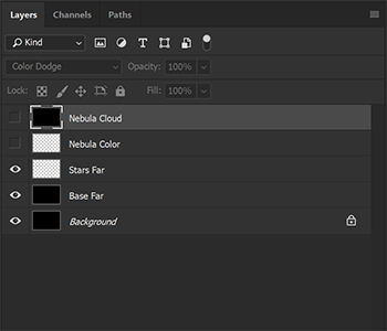 A screenshot of the current layer stack
